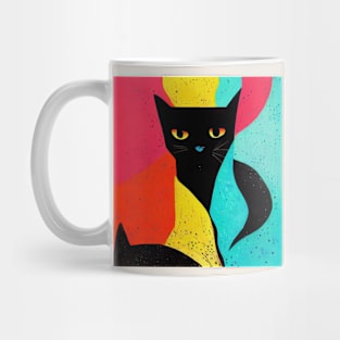 Abstract Cat Mug